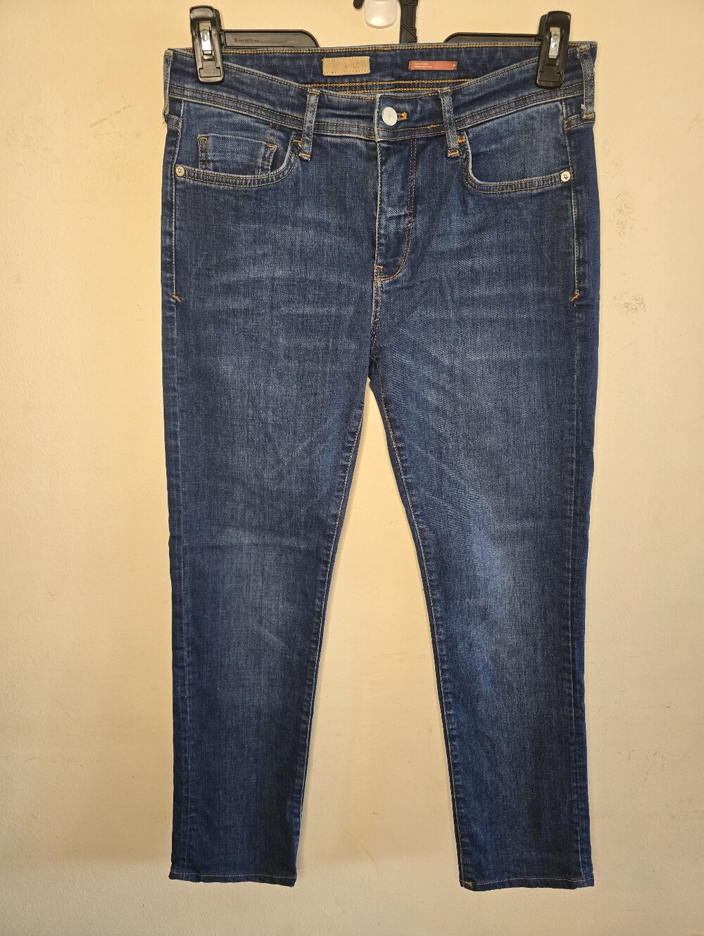 Pilcro Slim Boyfriend Jeans Women's Size 29 Dark Wash Stretch Denim Mid Rise